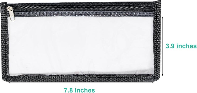 YOAVIP 3.9 x 7.8 Clear Cash Register Money Pouch Bank Deposit Bag Check Wallet 40 Pack Zipper Closure - Image 2